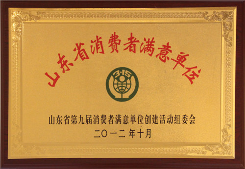 山东省消费者满意单位